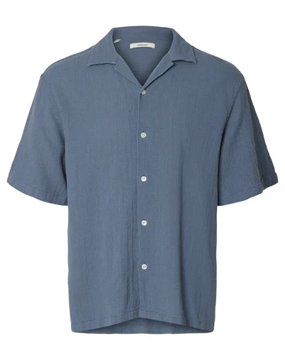 Selected - SLHRlxcal Resort Skjorte - Blue Mirage